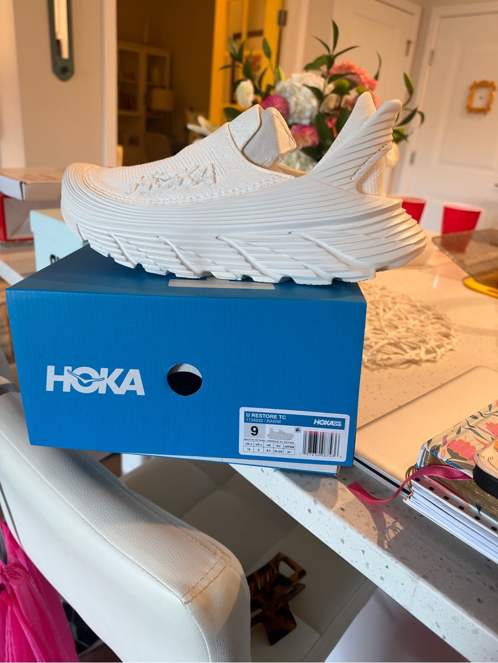 Hoka Women’s Cream Slip-On U Restore TC Sneakers